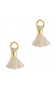 Mini Quaste Ibiza Style 0.7cm Gold-nude brown